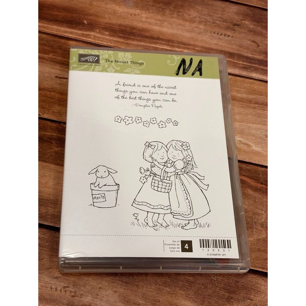STAMPIN' UP! 120531 THE NICEST THINGS RUBBER MOUNTED STAMP SET OF 4 EASTER